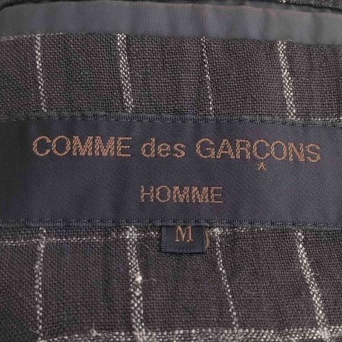 コムデギャルソンオム COMME des GARCONS HOMME 80-90s archive 金文字タグ 基盤格子 背抜き パワーショルダー 2B サマーテーラードジャケット メンズ JPN:M