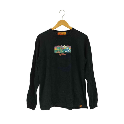 レフトアローン LEFT ALONE 刺繍 プリント ロングスリーブTシャツ メンズ JPN:L