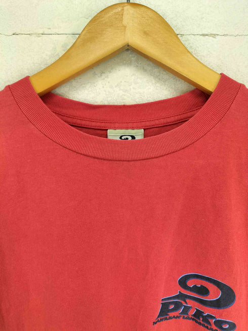 ピコ PIKO 90-00s 袖裾シングル 両面プリントクルーネックTシャツ メンズ L