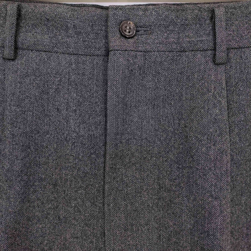 コムデギャルソンオム COMME des GARCONS HOMME 1981aw-1983aw デカオム 本人期 archive ウールギャバ ブロックストライプ 2タック センタープレス スラックス メンズ JPN:S