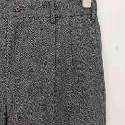 コムデギャルソンオム COMME des GARCONS HOMME 1981aw-1983aw デカオム 本人期 archive ウールギャバ ブロックストライプ 2タック センタープレス スラックス メンズ JPN:S