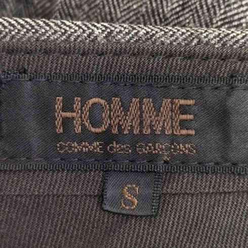コムデギャルソンオム COMME des GARCONS HOMME 1981aw-1983aw デカオム 本人期 archive ウールギャバ ブロックストライプ 2タック センタープレス スラックス メンズ JPN:S