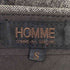 コムデギャルソンオム COMME des GARCONS HOMME 1981aw-1983aw デカオム 本人期 archive ウールギャバ ブロックストライプ 2タック センタープレス スラックス メンズ JPN:S