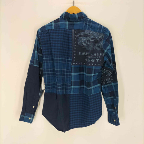 ラルフローレン RALPH LAUREN スモールポニー刺繍パッチワークL/Sチェックシャツ メンズ JPN:XS