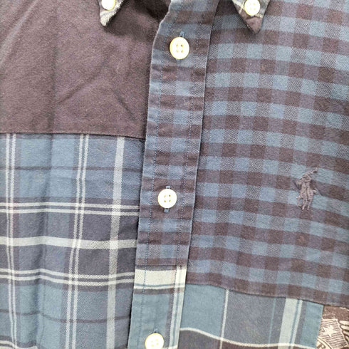 ラルフローレン RALPH LAUREN スモールポニー刺繍パッチワークL/Sチェックシャツ メンズ JPN:XS
