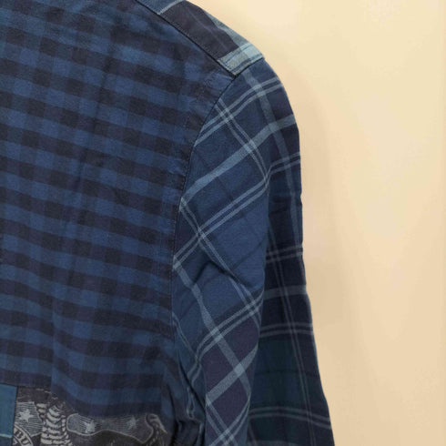 ラルフローレン RALPH LAUREN スモールポニー刺繍パッチワークL/Sチェックシャツ メンズ JPN:XS