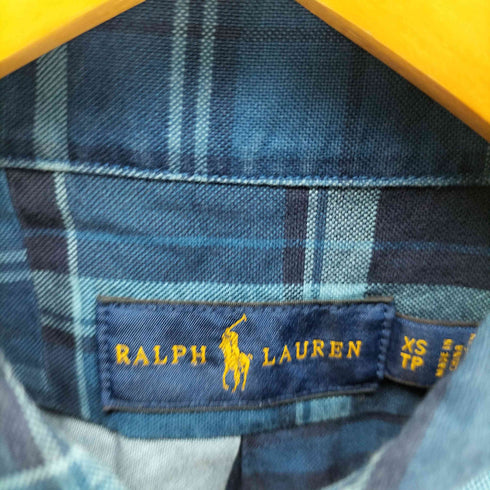 ラルフローレン RALPH LAUREN スモールポニー刺繍パッチワークL/Sチェックシャツ メンズ JPN:XS