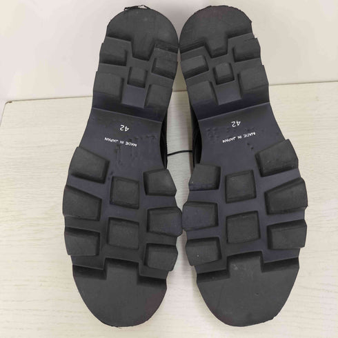 パドローネ PADRONE 日本製 別注 PLAIN TOE with Chunky Sole (WATER PROOF LEATHER) 防水 厚底 レザーシューズ メンズ 42