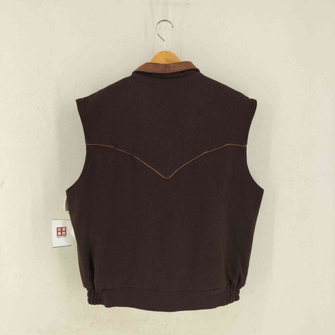 schaefer outfitter USA製 襟レザー ウールウエスタンカウボーイベスト メンズ 3XL