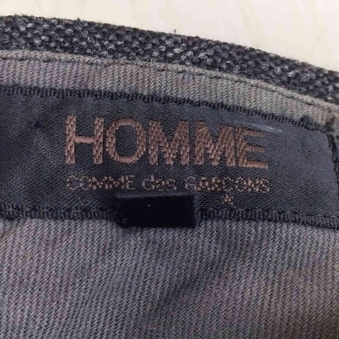 コムデギャルソンオム COMME des GARCONS HOMME 1981aw-1983aw デカオム 本人期 archive ウエスト調節可 2タック センタープレス スラックス メンズ JPN:S