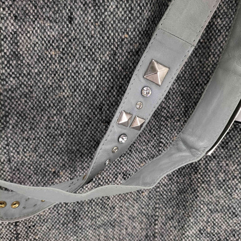 クリスチャンディオール Christian Dior ウール100% スタッズベルトドッキングスカート レディース EUR:38
