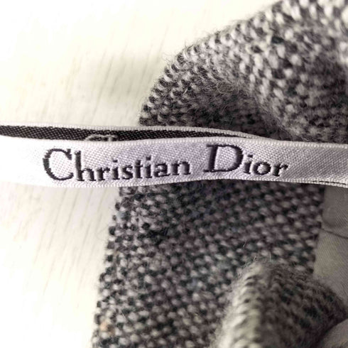 クリスチャンディオール Christian Dior ウール100% スタッズベルトドッキングスカート レディース EUR:38