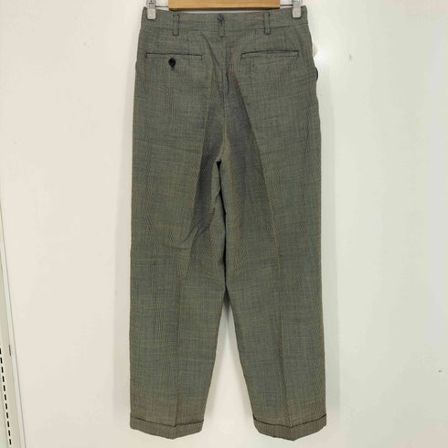 コムデギャルソンオム COMME des GARCONS HOMME 80-90s archive 金文字タグ ガンクラブチェック 2タック センタープレス ワイドスラックス メンズ JPN:M