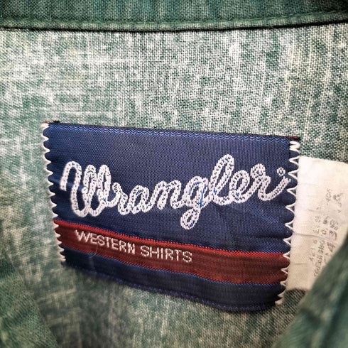 ラングラー Wrangler 90S L/S ネイティブ柄ウエスタンシャツ メンズ