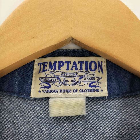 テンプテーション Temptation デニム チャイナ シャツ ジャケット ユニセックス メンズ JPN:M