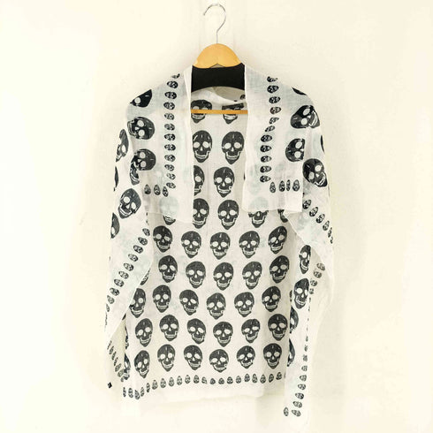 シップスジェットブルー SHIPS JET BLUE 髑髏デザイン ストール メンズ