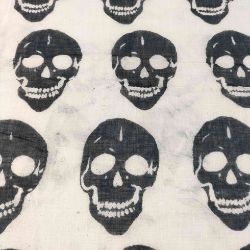 シップスジェットブルー SHIPS JET BLUE 髑髏デザイン ストール メンズ