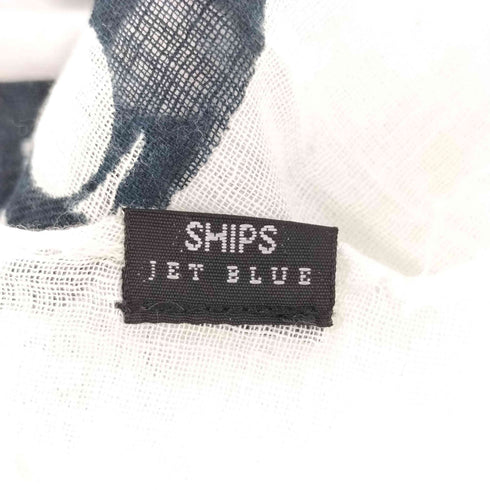 シップスジェットブルー SHIPS JET BLUE 髑髏デザイン ストール メンズ