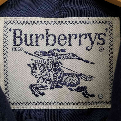 バーバリーズ BURBERRYS 90s 白タグ カシミヤ100 比翼 ステンカラーコート レディース import:S