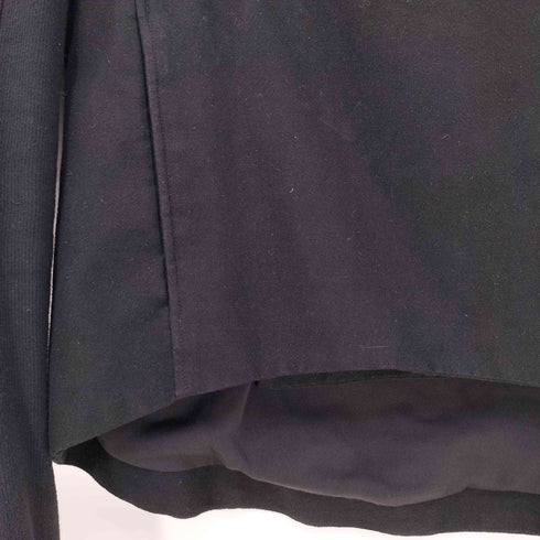 ヘルムートラング HELMUT LANG アシンメトリー カーブデザイン ノーカラー ライダースジャケット 短丈 レディース 0