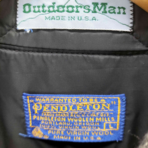ペンドルトン PENDLETON 70~80s OUTDOORS MAN USA製 オンブレチェックシャツ メンズ JPN:L