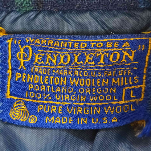 ペンドルトン PENDLETON 70s USA製 L/Sチェックネルシャツ メンズ JPN:M