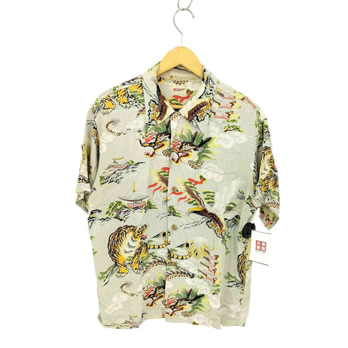 サンサーフ SUN SURF 和柄 虎 鷲 レーヨン アロハシャツ メンズ import:M