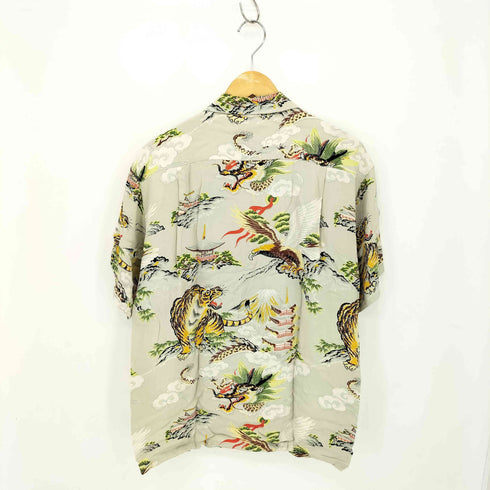 サンサーフ SUN SURF 和柄 虎 鷲 レーヨン アロハシャツ メンズ import:M