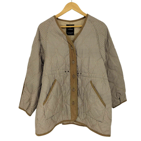 ダブルクローゼット w closet VネックWステッチひょうたんキルティングジャケット レディース FREE