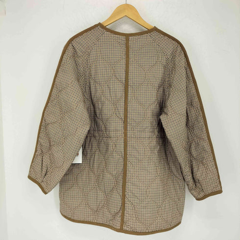 ダブルクローゼット w closet VネックWステッチひょうたんキルティングジャケット レディース FREE