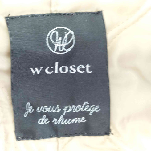 ダブルクローゼット w closet VネックWステッチひょうたんキルティングジャケット レディース FREE