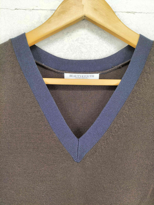 ビューティーアンドユースユナイテッドアローズ BEAUTY & YOUTH UNITED ARROWS 25SS ライン ニットベスト レディース