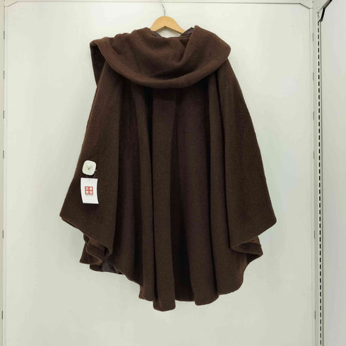 raniero gattinoni アルパカモヘア混 ファーポンチョコート レディース 40