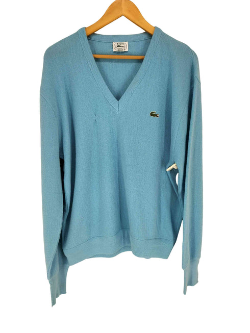 アイゾッドラコステ IZOD LACOSTE 90s USA製 Vネックアクリルニット メンズ XL
