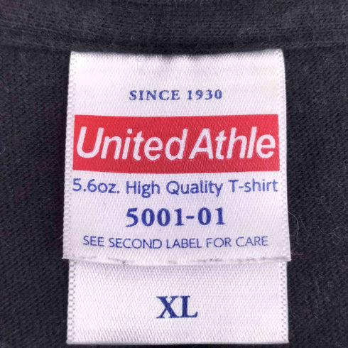 ユナイテッドアスレ UNITED ATHLE TRIPLE AXE コットン 両面プリントクルーネックTシャツ メンズ import:XL