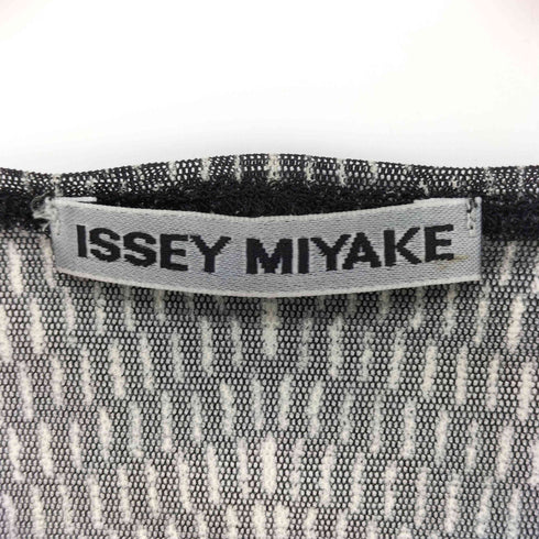 イッセイミヤケ ISSEY MIYAKE 総柄 セカンドスキン パワーネット シアー カットソー レディース 3