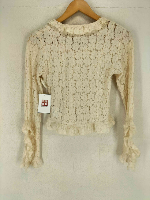 マウジー moussy CUT LACE RUFFLE ブラウス レディース free