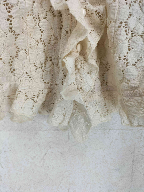 マウジー moussy CUT LACE RUFFLE ブラウス レディース free