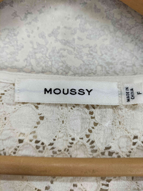 マウジー moussy CUT LACE RUFFLE ブラウス レディース free