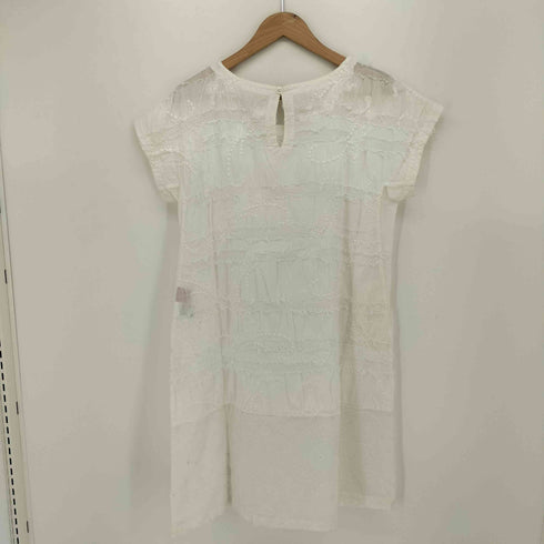 ハートイッセイミヤケ Haat ISSEY MIYAKE 刺繍 エンブロイダリー ジャガード ミディワンピース ロングブラウス レディース JPN:2