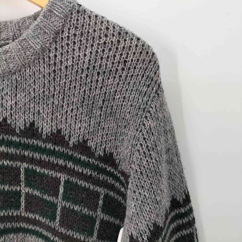 ゼロエイトサーカス 08sircus british wool jacquard crew knit メンズ JPN:3