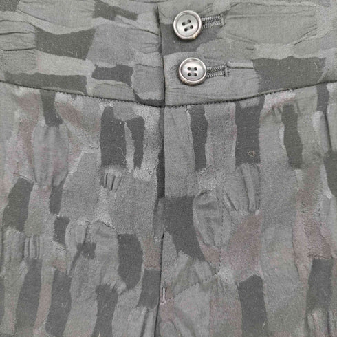 イッセイミヤケ ISSEY MIYAKE 銀タグ カットジャガード ストレッチパンツ レディース JPN:1