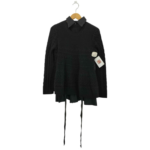 サカイ Sacai バックプリーツシャツ 切替 ドッキングニット レディース JPN:2