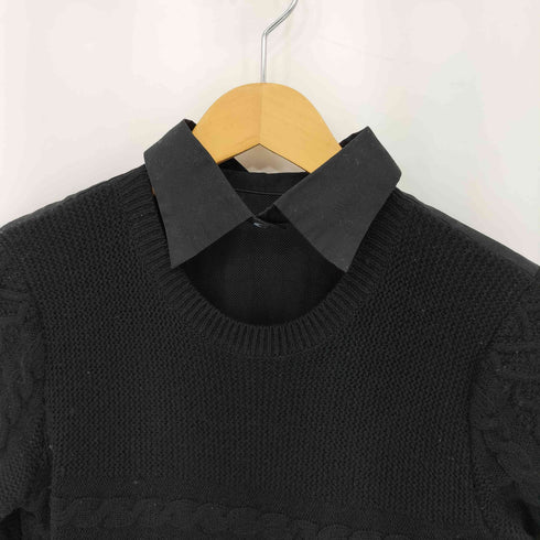 サカイ Sacai バックプリーツシャツ 切替 ドッキングニット レディース JPN:2