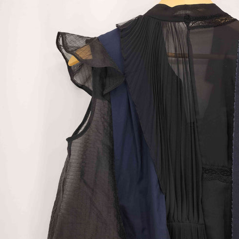 サカイ Sacai フリル プリーツ ドッキング ワンピース レディース JPN:3