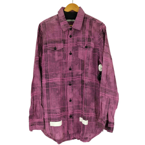 オフホワイト OFF-WHITE 17SS MIRROR MIRROR リネン チェックシャツ メンズ JPN:XS