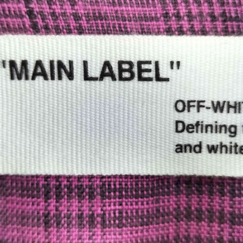 オフホワイト OFF-WHITE 17SS MIRROR MIRROR リネン チェックシャツ メンズ JPN:XS