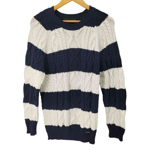 ディースクエアード DSQUARED2 MADE IN ITALY ケーブル編み ボーダーニット メンズ JPN:M