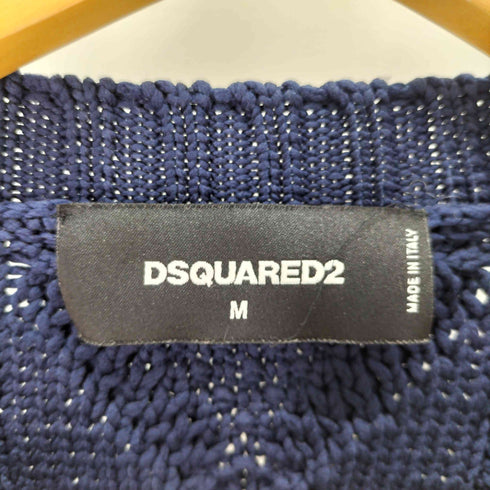 ディースクエアード DSQUARED2 MADE IN ITALY ケーブル編み ボーダーニット メンズ JPN:M