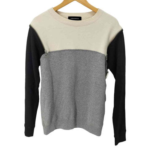 フェノメノン PHENOMENON ジップデザインクルーネックスウェット メンズ JPN:M